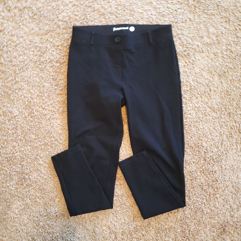Betabrand skinny yoga black office work pants S